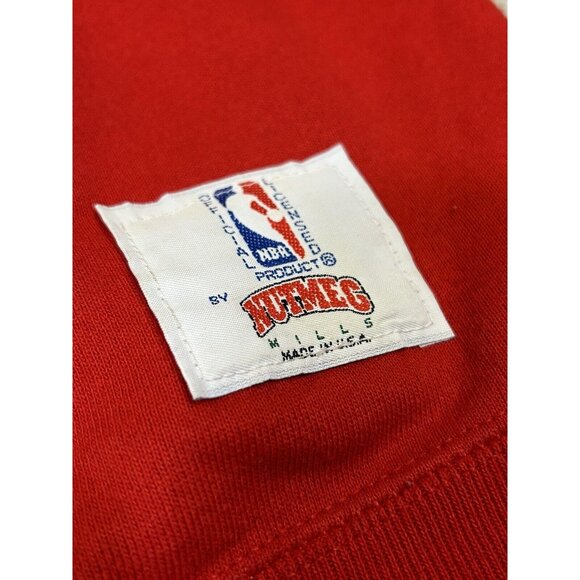 Vintage Nutmeg Chicago Bulls Crewneck‎ Sweatshirt Men's Size XL Spellout 1990s - Picture 5 of 7